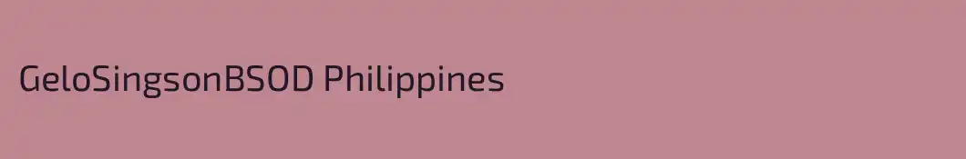 GeloSingsonBSOD Philippines
